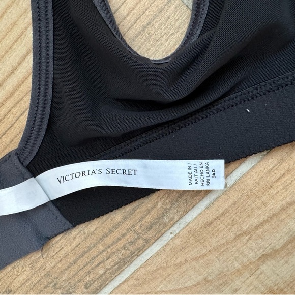 VS X Sexy Sport Black & Gray Sports Bra Sz. 34D - Picture 6 of 7